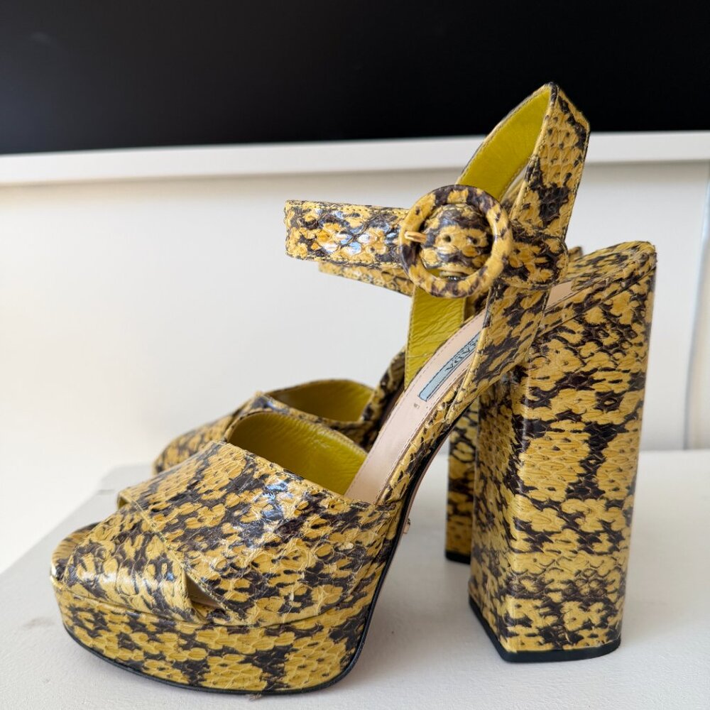 Prada Python Platform Sandal - EU40, us 8-9 - image 1
